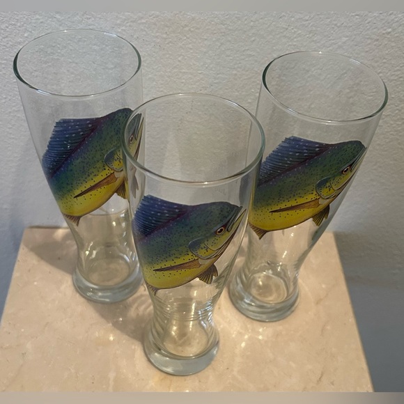 3 Conch Beer glasses. 8.25” - Picture 7 of 9